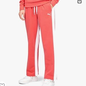NWT Puma Modern Sports Pants Casual Comfort Technology-Salmon/white.Size XS